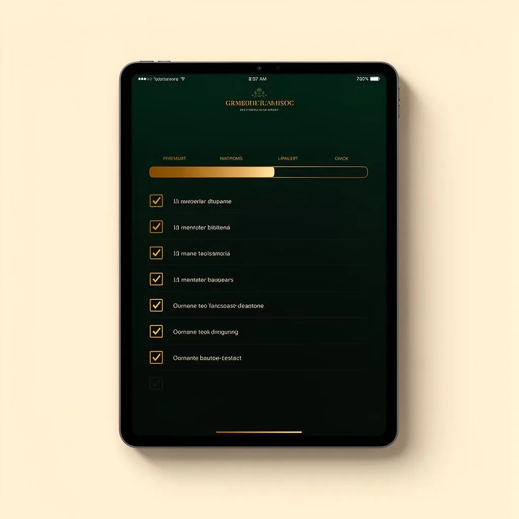 Checklists interativos